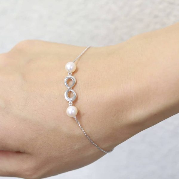 Yui White Akoya Pearl Silver Bracelet (BL11) - Image 5