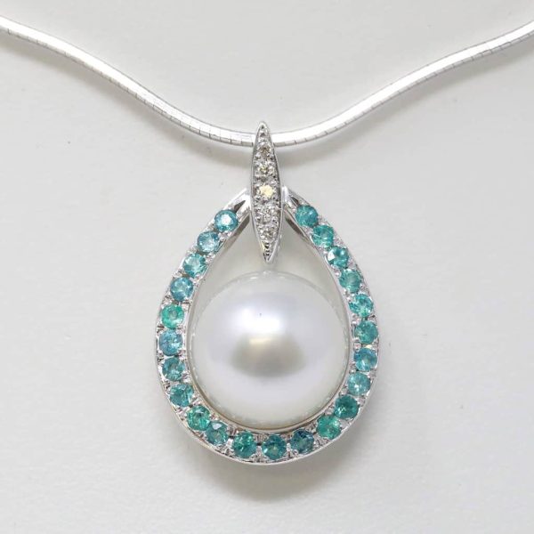 Shizuku South Sea Pearl White Gold Pendant (P22) - Image 5