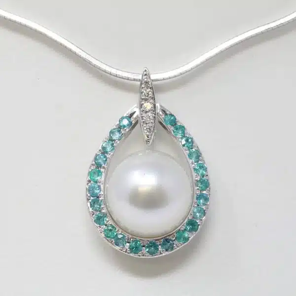 Shizuku South Sea Pearl White Gold Pendant (P22) - Image 5