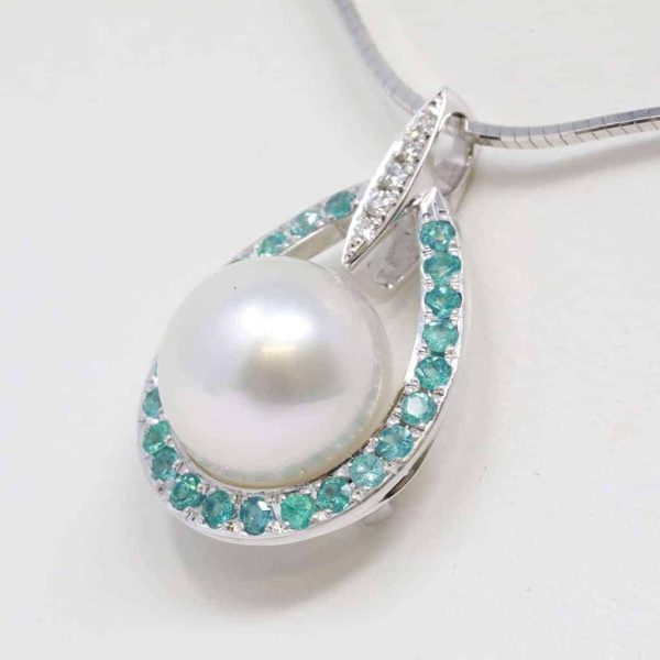 Shizuku South Sea Pearl White Gold Pendant (P22) - Image 4