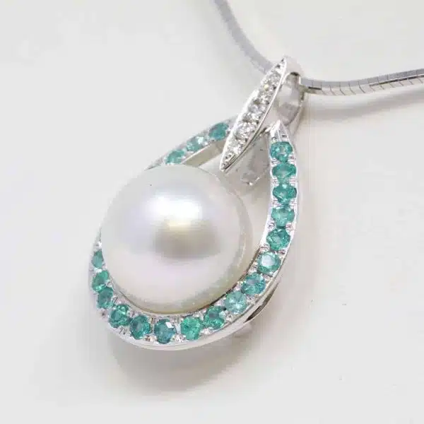 Shizuku South Sea Pearl White Gold Pendant (P22) - Image 4