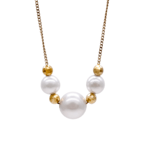 White Akoya Pearl Gold Pendant (P12)