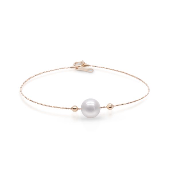 White Akoya Pearl Gold Bracelet (BL7)