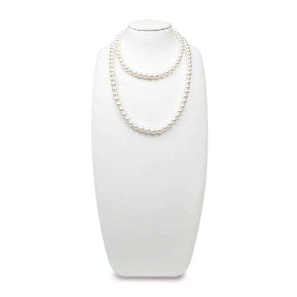 Pink Akoya Pearl Long Strand Necklace (N10)