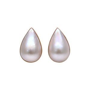 Mabe Pearl K18 Gold Clip Earring E5