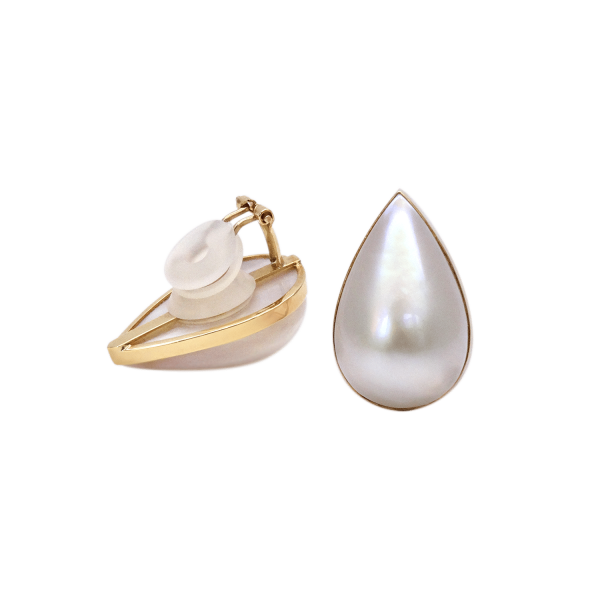 Mabe Pearl K18 Gold Clip Earring E5