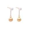 White and Gold Akoya Pearl K18 Gold Earring E9