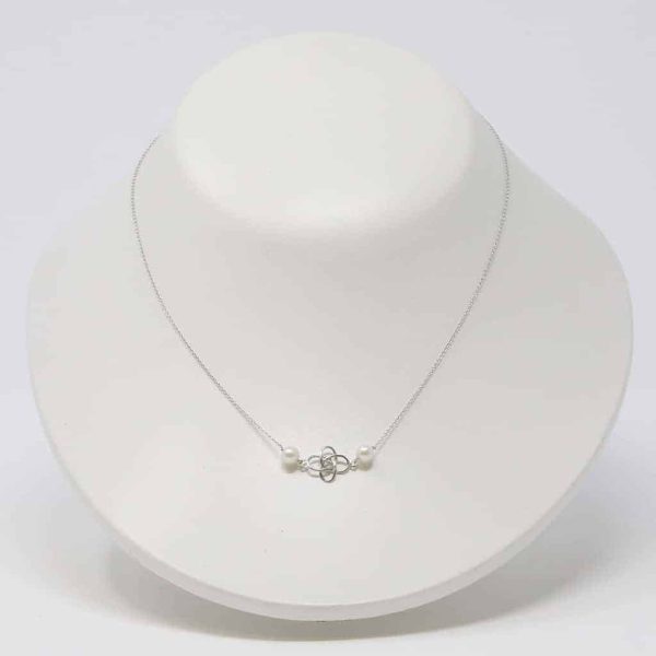 Yui White Akoya Pearl Silver '4-Leaf Clover' Pendant (P26) - Image 4