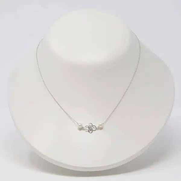 Yui White Akoya Pearl Silver '4-Leaf Clover' Pendant (P26) - Image 4