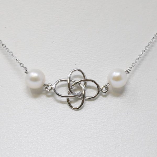 Yui White Akoya Pearl Silver '4-Leaf Clover' Pendant (P26) - Image 6