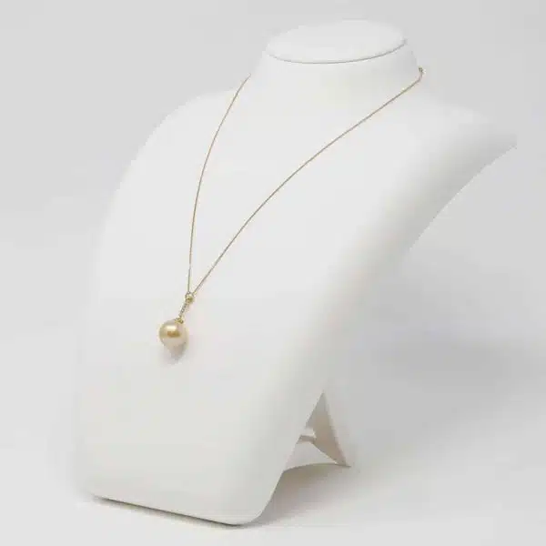 Gold South Sea Pearl Gold Diamond Pendant (P5) - Image 4