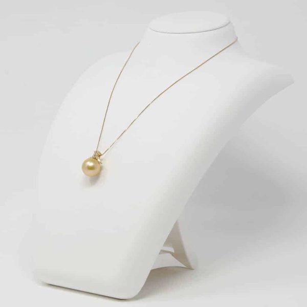 Gold South Sea Pearl Gold Diamond Pendant (P6) - Image 6