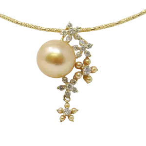 Gold South Sea Pearl Gold Pendant (P7)