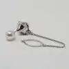 White Akoya Pearl Silver Tie Tack (S2) - Image 5