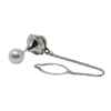 White Akoya Pearl Silver Tie Tack (S2)