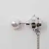 White Akoya Pearl Silver Tie Tack (S2) - Image 3