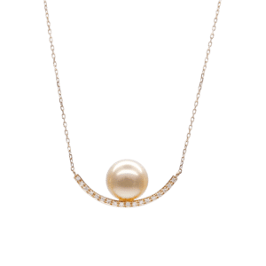 Gold South Sea Pearl Gold Diamond Pendant (P76)