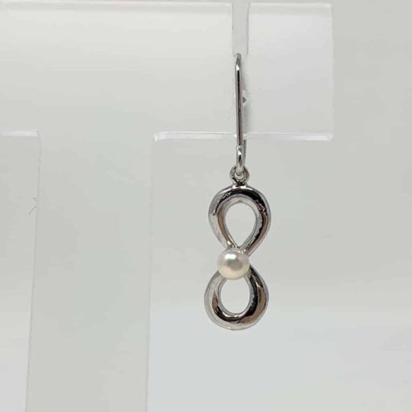 Yui White Akoya Pearl Silver Earrings (E50) - Image 3