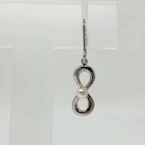 Yui White Akoya Pearl Silver Earrings (E50) - Image 3