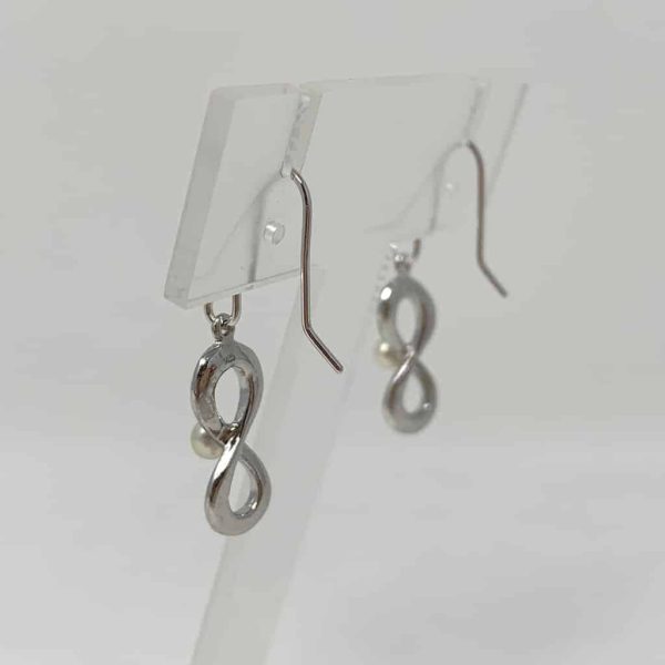 Yui White Akoya Pearl Silver Earrings (E50) - Image 2