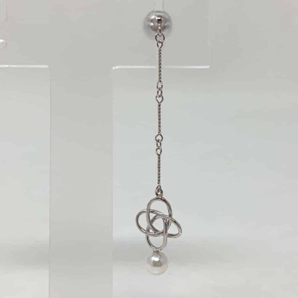 Yui White Akoya Pearl Silver Earrings (E51) - Image 4