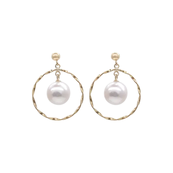 Akoya Pearl K18 Gold Earring E49