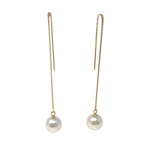 Akoya Pearl K18 & White Gold Earring E57