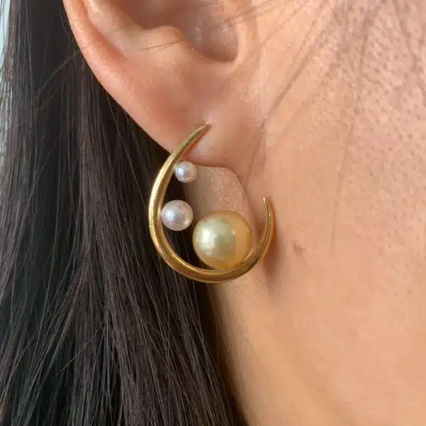 Shizuku White Akoya Pearl Earrings (E45) - Image 3