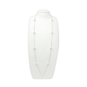 Akoya Pearl K18 Gold Station Necklace N25