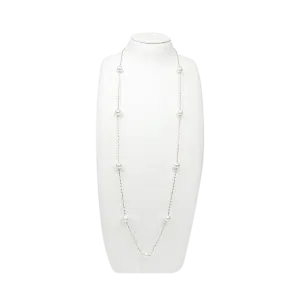 Akoya Pearl K18 Gold Station Necklace N25