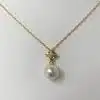 White Akoya Pearl Gold Pendant (P52) - Image 4
