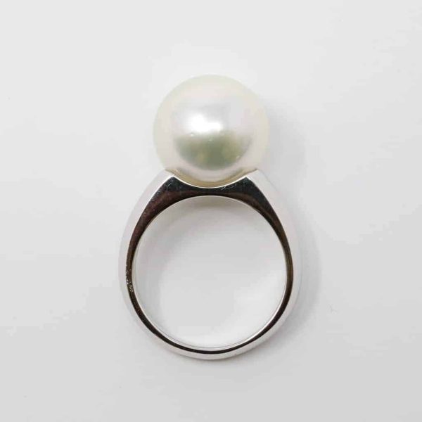 White South Sea Pearl Platinum Ring (R1) - Image 3