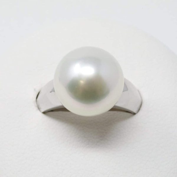 White South Sea Pearl Platinum Ring (R1) - Image 2