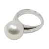 White South Sea Pearl Platinum Ring (R1)
