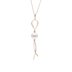 White Akoya Pearl Gold Pendant (P81)