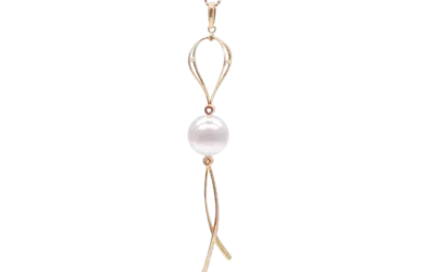 White Akoya Pearl Gold Pendant (P81)