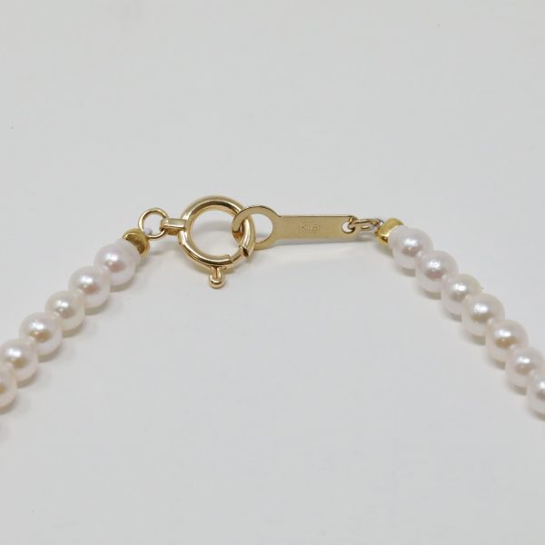 White Baby Akoya Pearl Strand Bracelet - BL2 - Image 2
