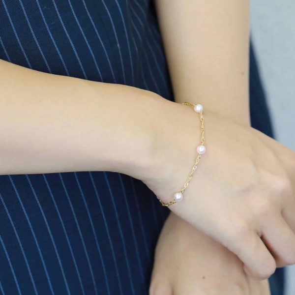 White Akoya Pearl Station Bracelet (BL3) - Image 11