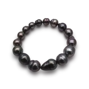 Black South Sea Baroque Pearl Strand Bracelet (BL20)