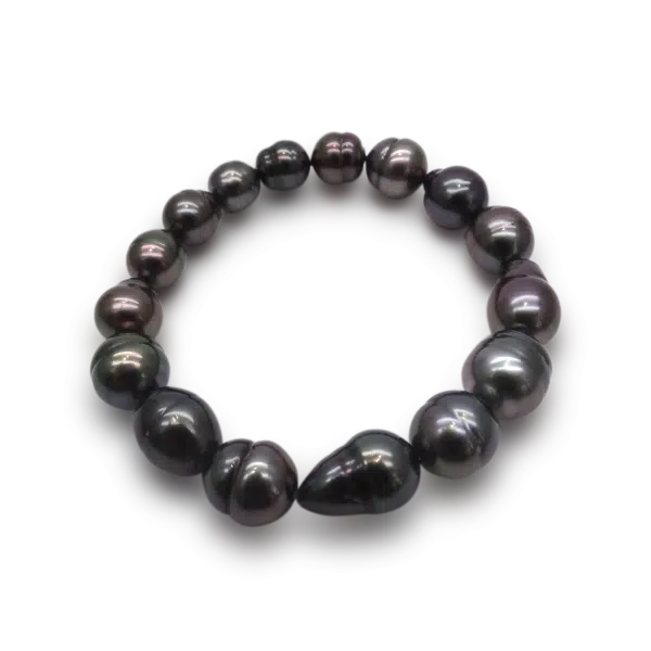 Black South Sea Baroque Pearl Strand Bracelet (BL20)