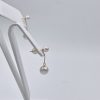 White Akoya Pearl Gold Earrings (E92) - Image 4