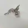 White Akoya Pearl Silver 'Phoenix' Pin (B27) - Image 2