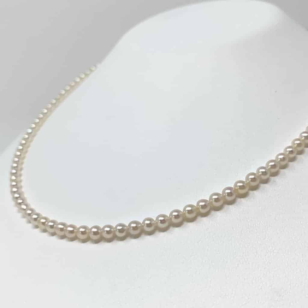 White Baby Akoya Pearl Strand Necklace 
