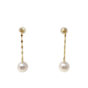 Akoya Pearl Diamond K18 Gold Earring E94