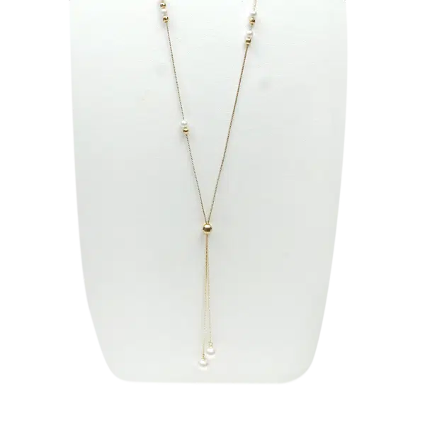 Baby Akoya Pearl K18 Gold Necklace N24