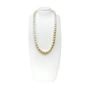 South Sea Gold & White Pearl Necklace N29