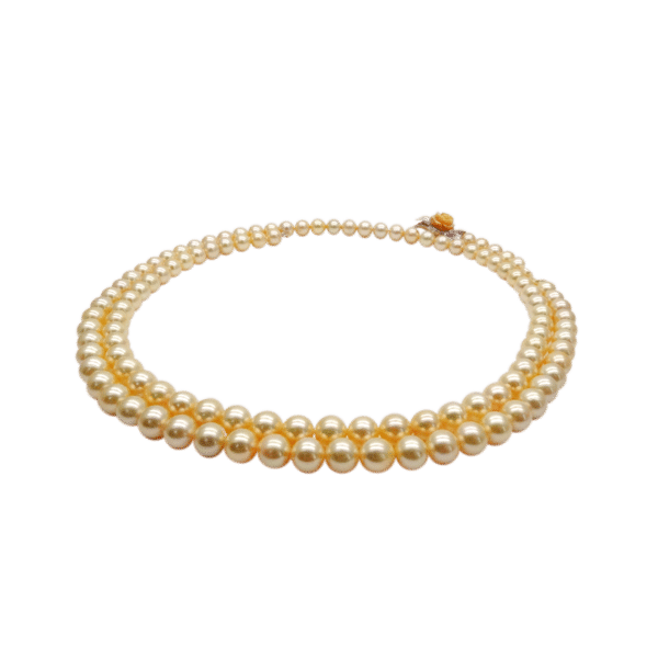 Yellow Akoya Pearl Long Necklace N42