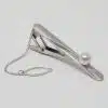 White Akoya Pearl Silver Tie Pin (S1) - Image 4