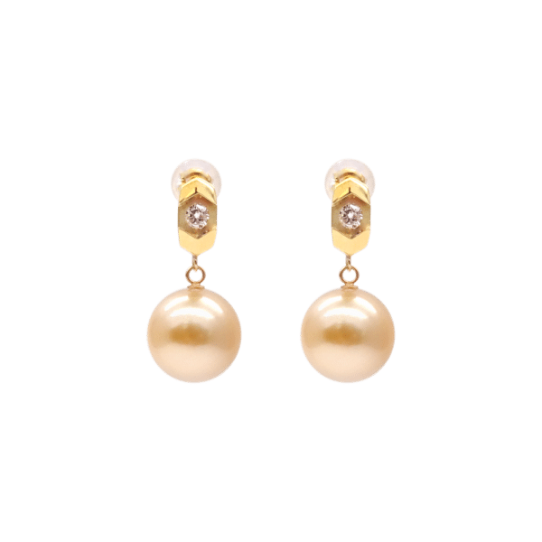 South Sea Gold Diamond K18 Gold Earring E108