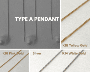 Type A Pendant with K18 or KW14 Gold